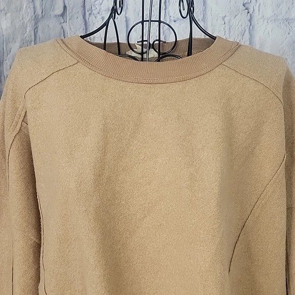 EASEL Tan Women's Soft Dolman Sleeves Oversized Sweater/Sweatshirt Small - Picture 2 of 7